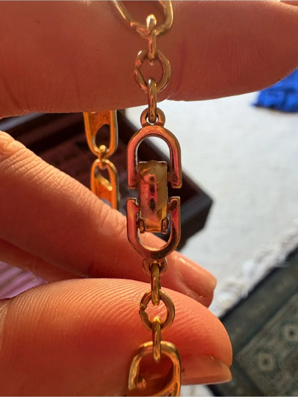 Dior Gold-Tone Crystal Link Bracelet